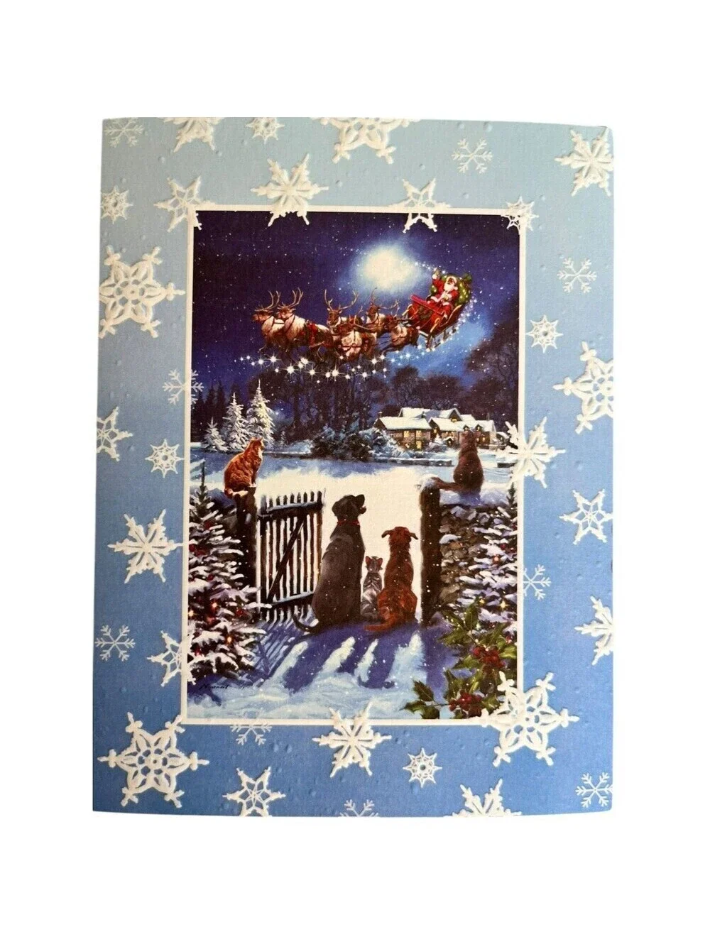 Christmas Card Embossed 1 Box Contains 19 Cards And Envelopes. C103